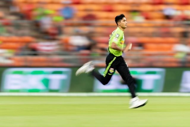 Pakistan pacer Mohammad Hasnain reported for suspected bowling action in BBL. Pic/BBL