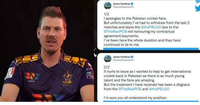 James Faulkner leaves PSL midway, accuses PCB of non payment of Salary. Pic/PSL Graphics 