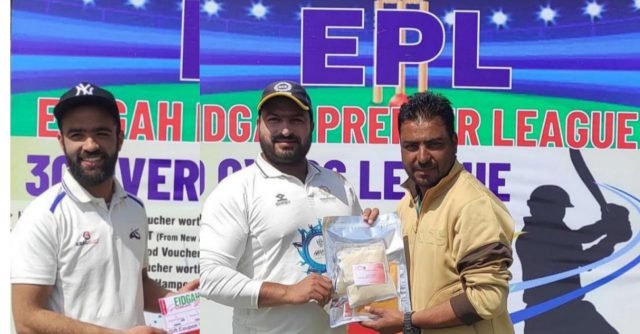 Eidgah League: Omer Aalam stars in Hamdan Hurricanes win. Pic/KSW