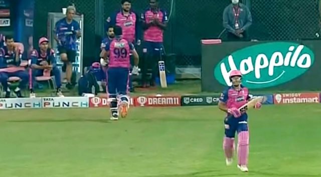 Ashwin becomes first batter to be retired out in IPL. Pic/Screengrab