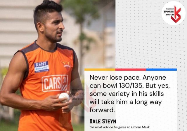 Never lose pace, anyone can bowl 130/135: Dale Steyn on Umran Malik. Pic/KSW Graphics 