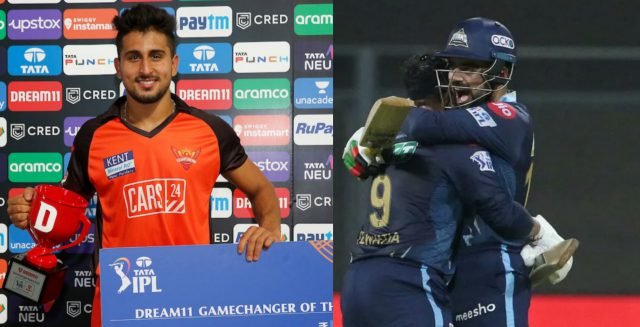 IPL 2022: Rashid Khan wins it for Gujarat Titans with last ball six against Sunrisers Hyderabad. Pic/IPL