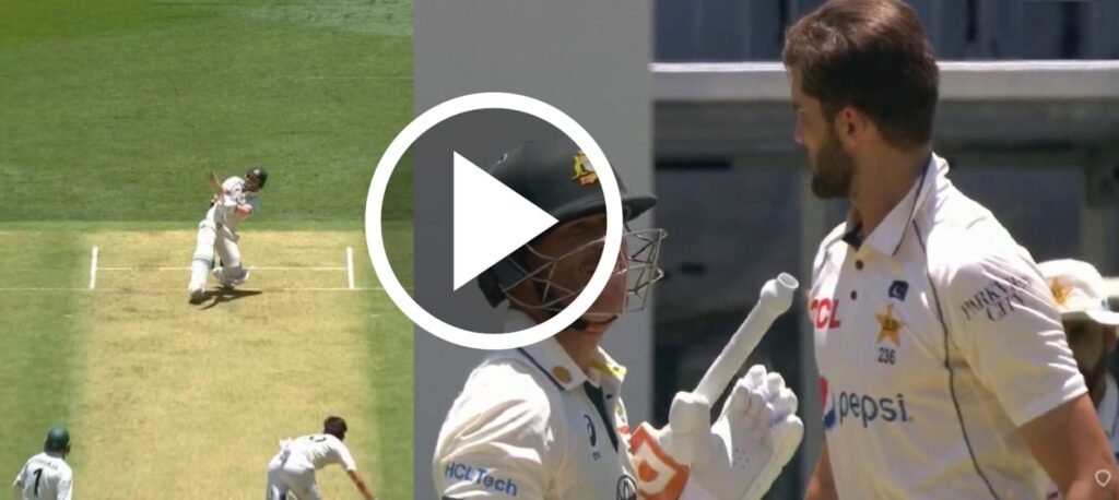 Click on pic to watch David Warner's brilliant six off Shaheen Afridi in Perth.