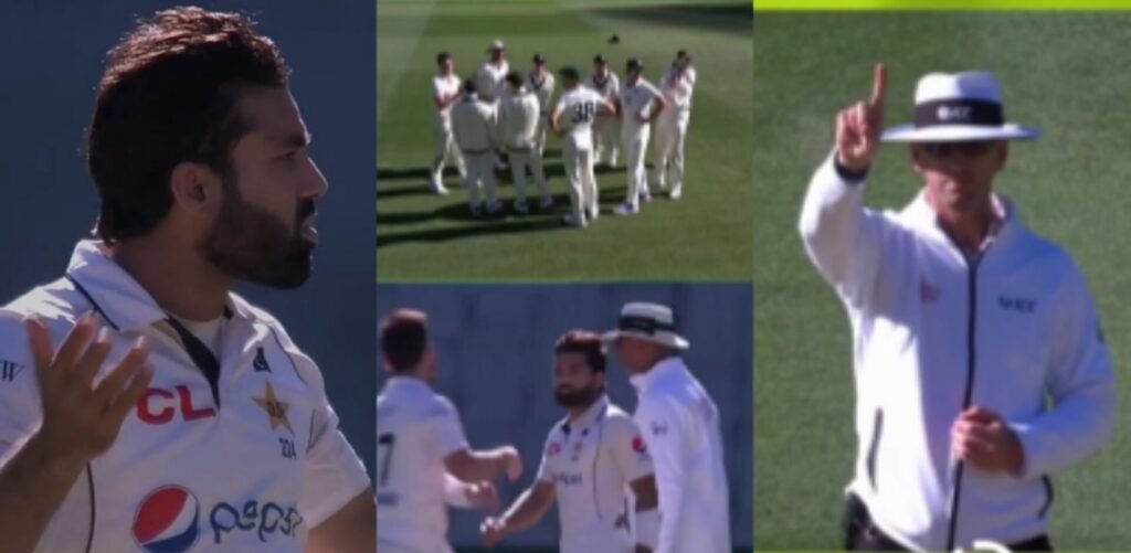 Click on pic to watch Mohammad Rizwan given out in controversial way vs Pat Cummins at MCG.