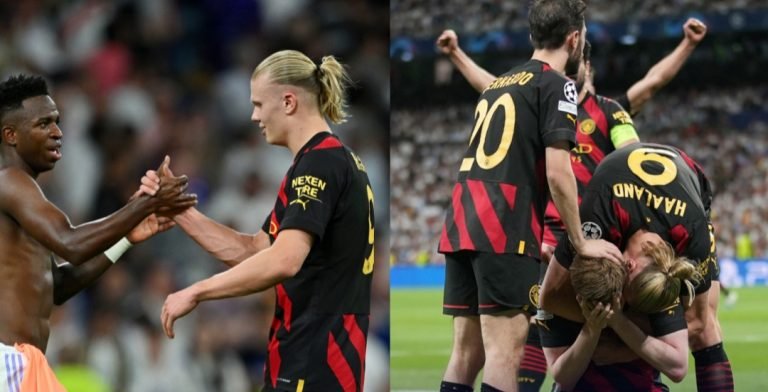 Champions League: De Bruyne, Vinicius Junior score as Manchester City held Real Madrid to 1-1 draw in semifinal first leg