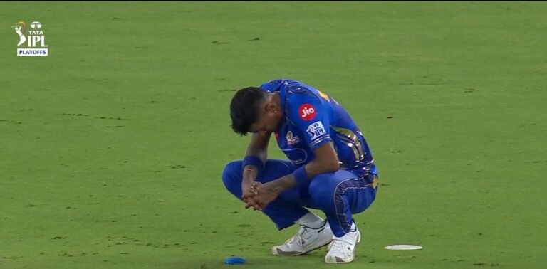 Hardik Pandya sinks to his knees after heartbreak vs PBKS